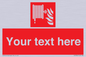 Custom Fire hose reel Sign